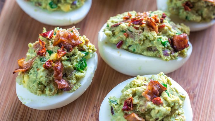 Bacon & Guacamole Deviled Eggs