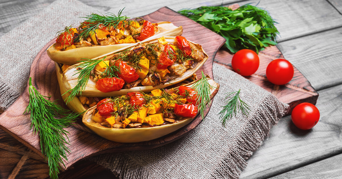Eggplant baked spruce