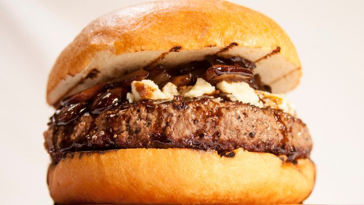 Ground Veal Burger with Balsamic Onions Recipe