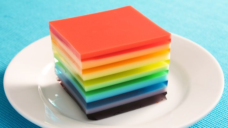 Easy Rainbow Jello Jigglers Recipe
