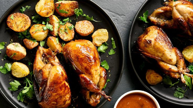 Roasted Quail with Potatoes Recipe