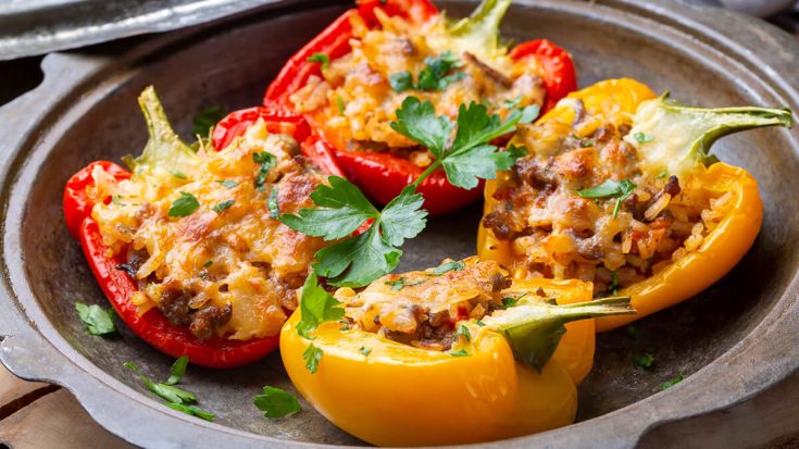 Stuffed Peppers With Ground Turkey And Rice