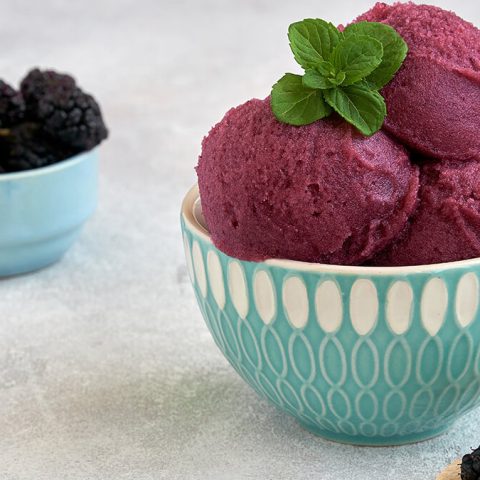 Easy Mulberry Sorbet