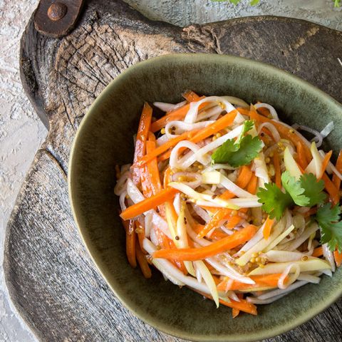 Daikon, Carrot, And Apple Salad