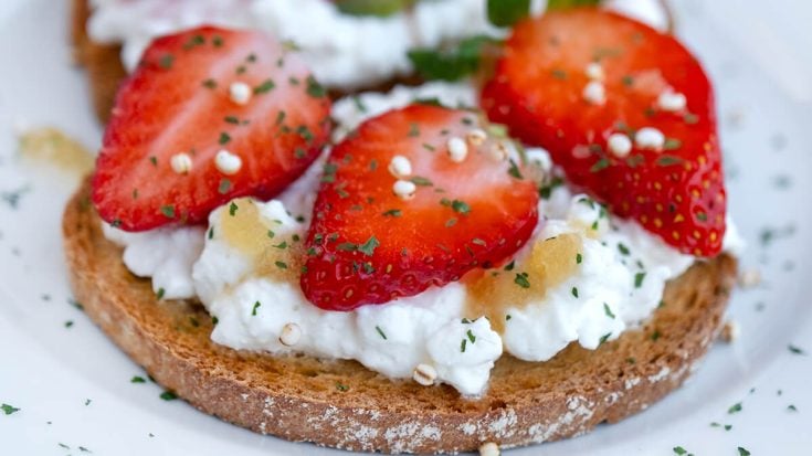 Whipped Cottage Cheese Toast With Honey Recipe