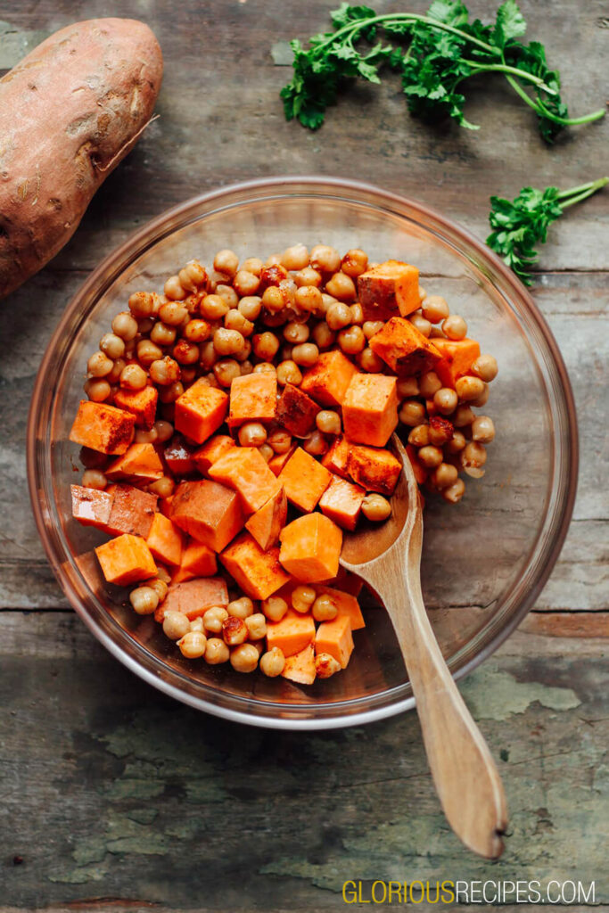 Chickpea, Fonio, and Sweet Potato Tacos