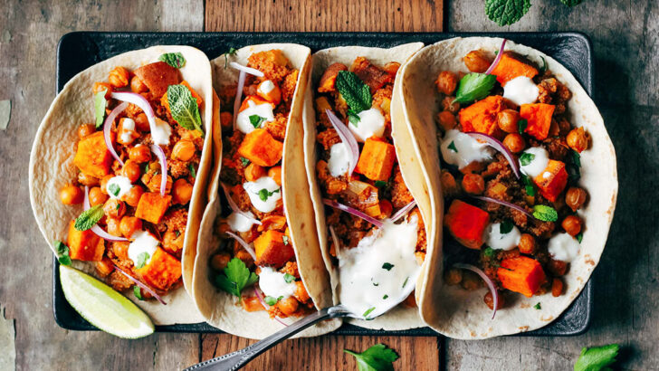 Chickpea, Fonio, and Sweet Potato Tacos Recipe